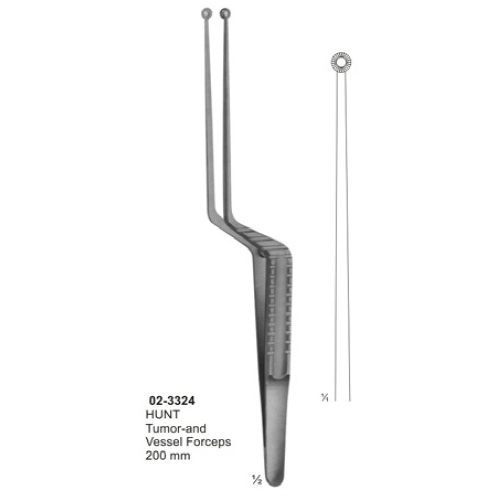 Forceps for Graspig Tissue, Tumers, Bayonet Shapes